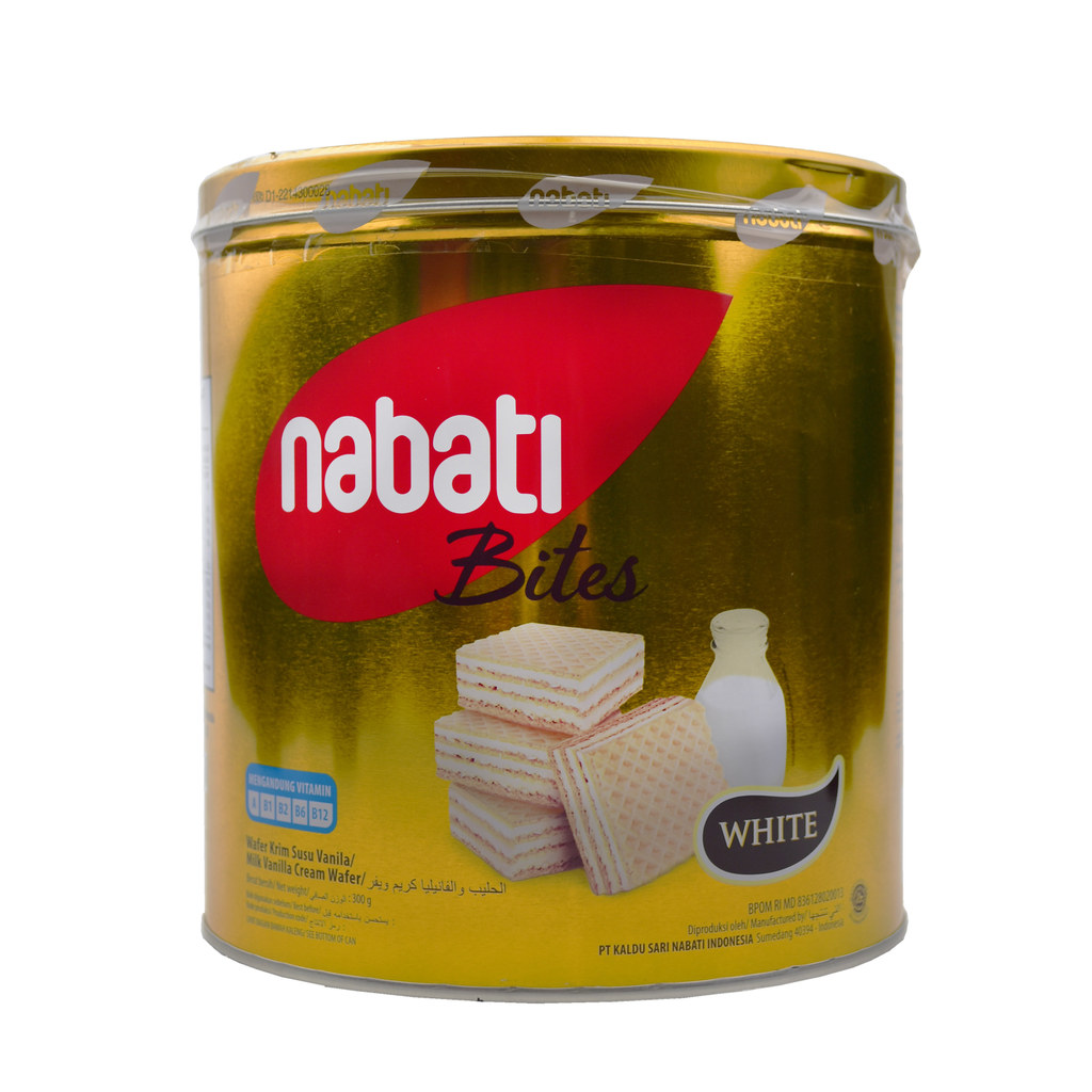Nabati Wafer Kaleng White Rasa Vanilla 240 gr