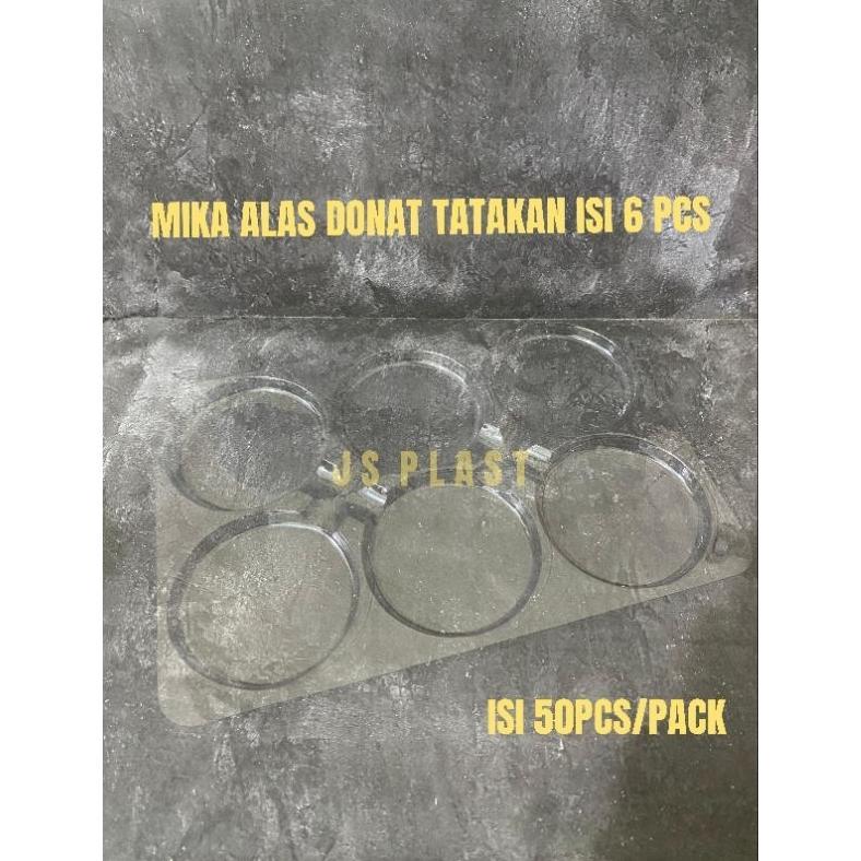 (ISI 50PCS) Mika Alas Tatakan Donat Isi 6 Slot - Mika Tatakan Donat Isi 6 Pcs