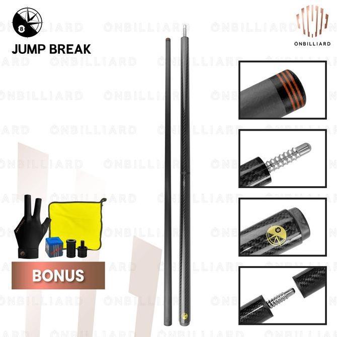 COMPAS Jump Break Carbon Fiber Cue Stick Billiard JumpBreak Cues Terlaris