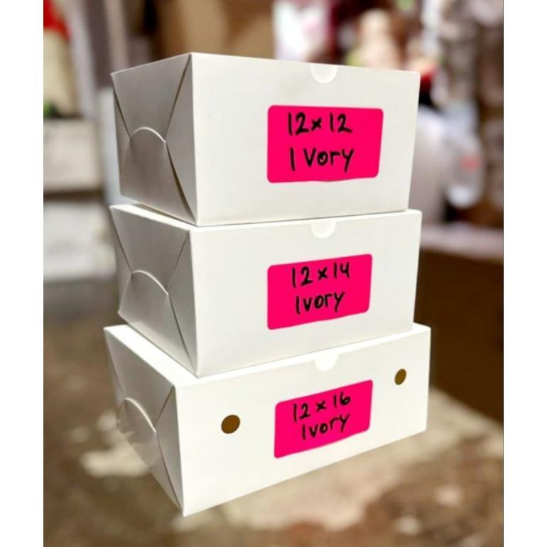 isi 50 dus snack IVORY PREMIUM / dus kue ukuran 12x12 12x14 12x16