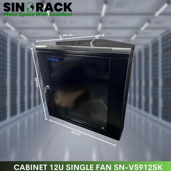 Wall Mount Rack Server Rak Server Siku Dinding Sinorack 12U Rak Jaringan CCTV Kunci grosir Terlaris