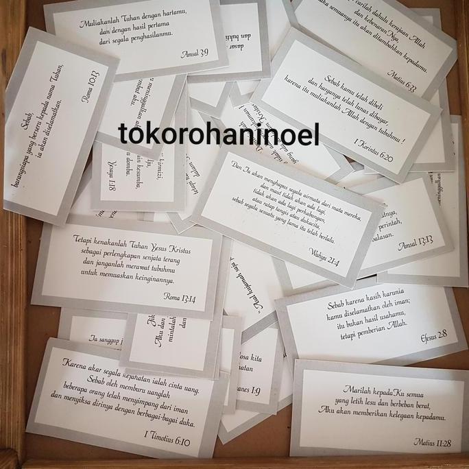 ~~~~~] Ayat Alkitab Hafalan / Ayat Emas / Kartu Ayat Alkitab