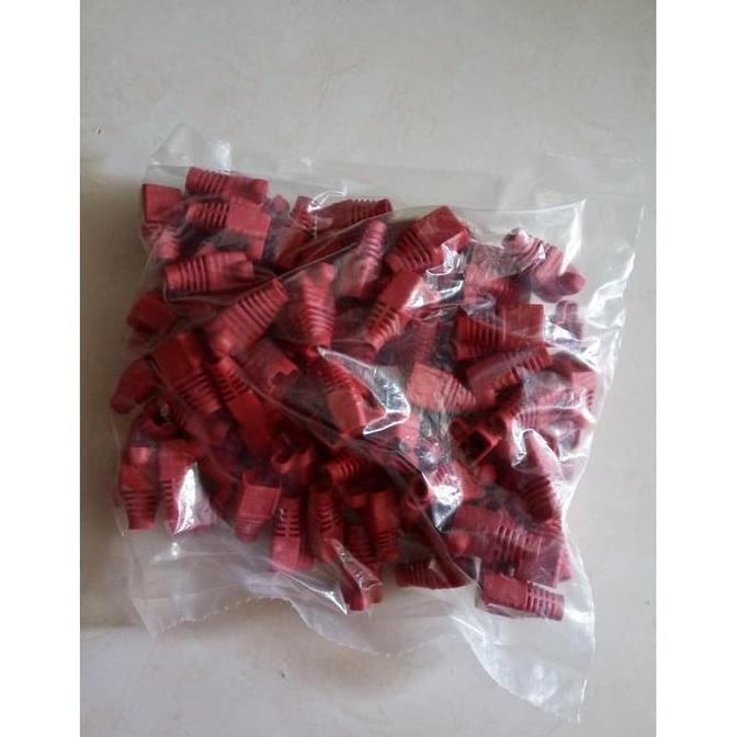 Original AMP/Commscope Plug Boot Cat.6 @100Pcs - Merah Terlaris