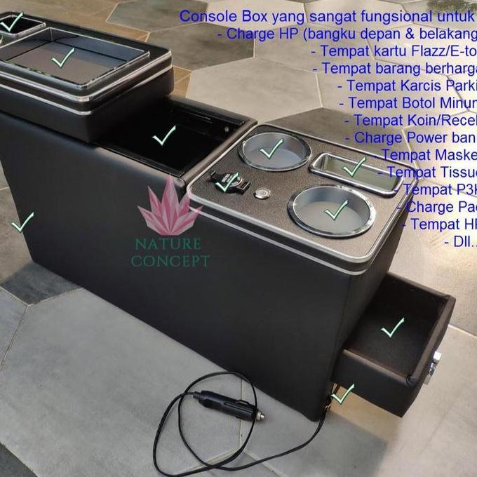 yemdiskot - console box biante serena cortez voxy luxury edition premium armrest organizer