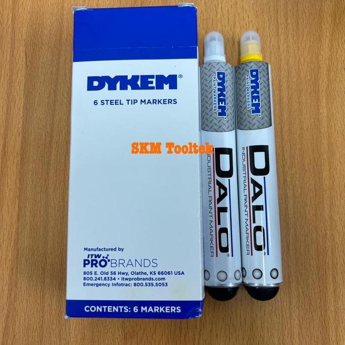 Dykem Dalo Paint Marker Dykem Dalo Industrial Paint Marker Dykem Dalo Spidol Besi (Putih & Kuning)