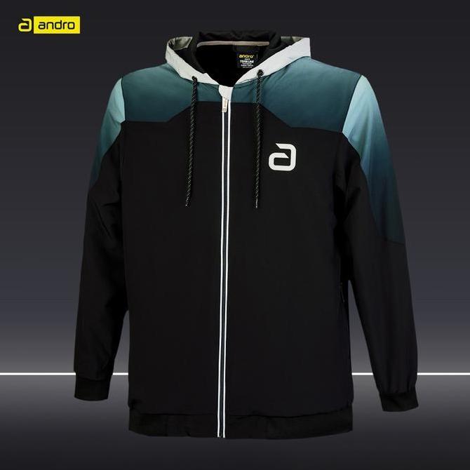 Jaket Jacket Tenis Meja Pingpong Andro Salivan Black Grey Original Terlaris