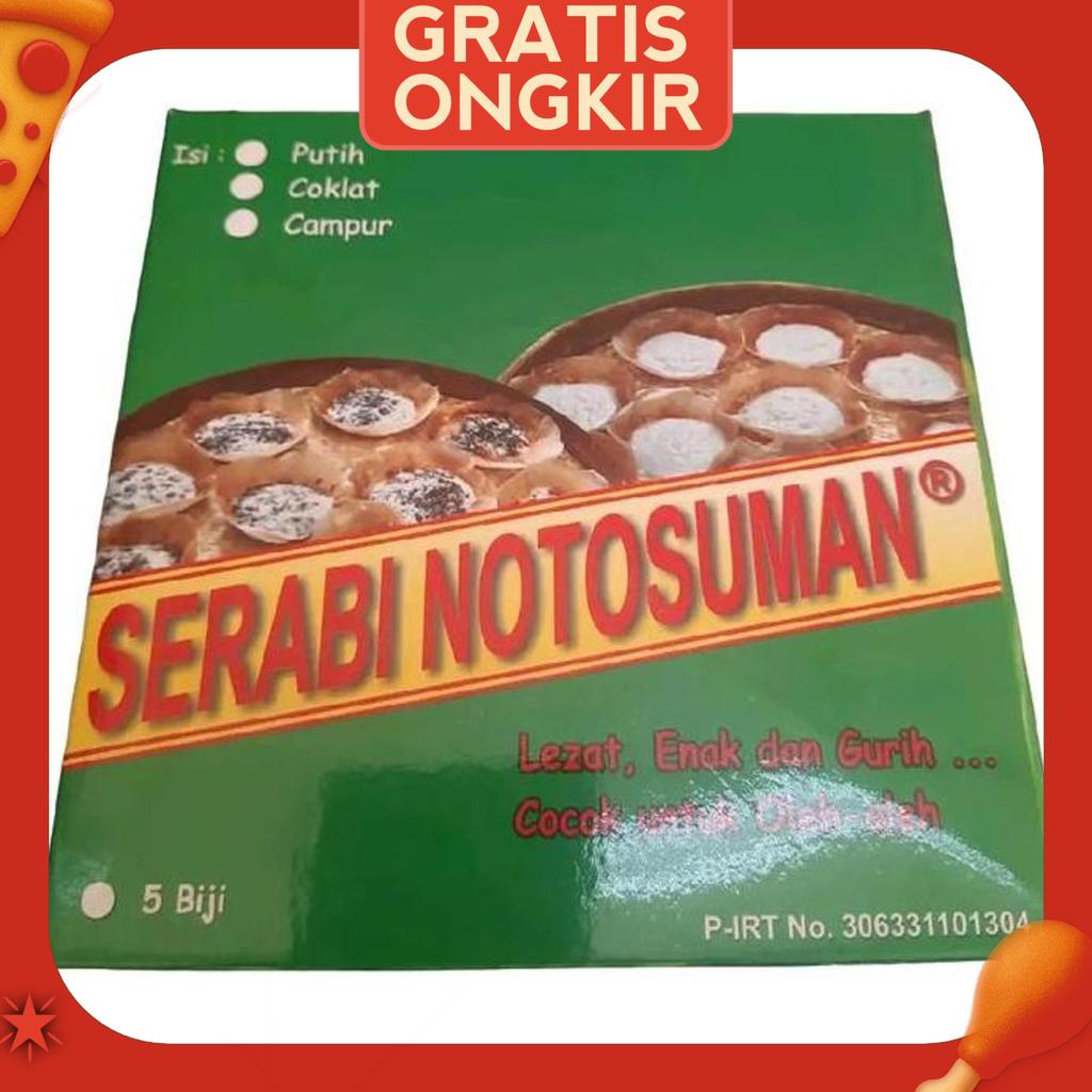 Serabi Notosuman Campur Original Dan Coklat 5 Pcs / Serabi Solo ( Bukan Frozen )