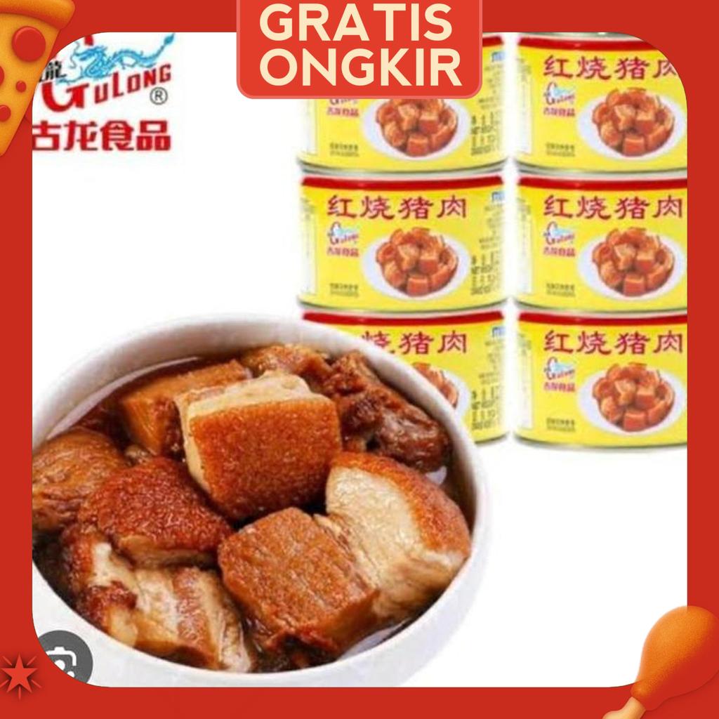 Gulong Stewed Pork 256G | Daging Babi Kaleng Siobak L Samcan Kaleng Hong Shao Rou Makanan Siap Saji 