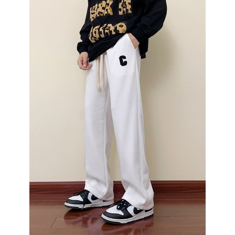 DISAI Celana Wanita Celana Baggy Cowok Gombrong Olahraga Versi Longgar Unisex Joggers Casual Pants