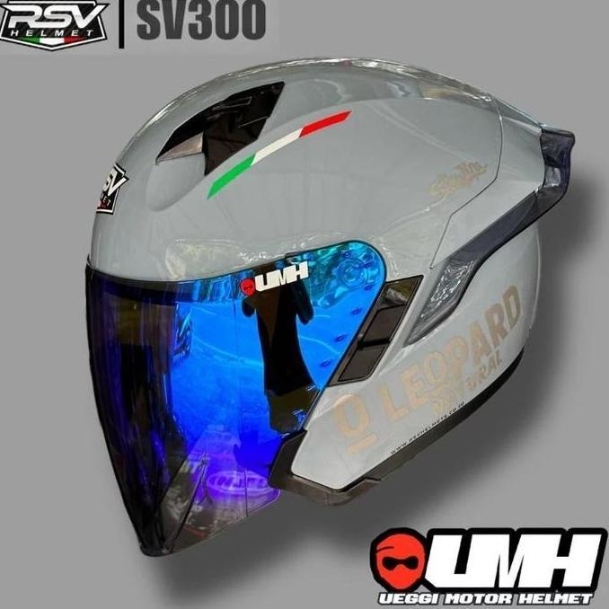 Helm Rsv Sv300 Solid Double Visor Stiker Leopard Terlaris