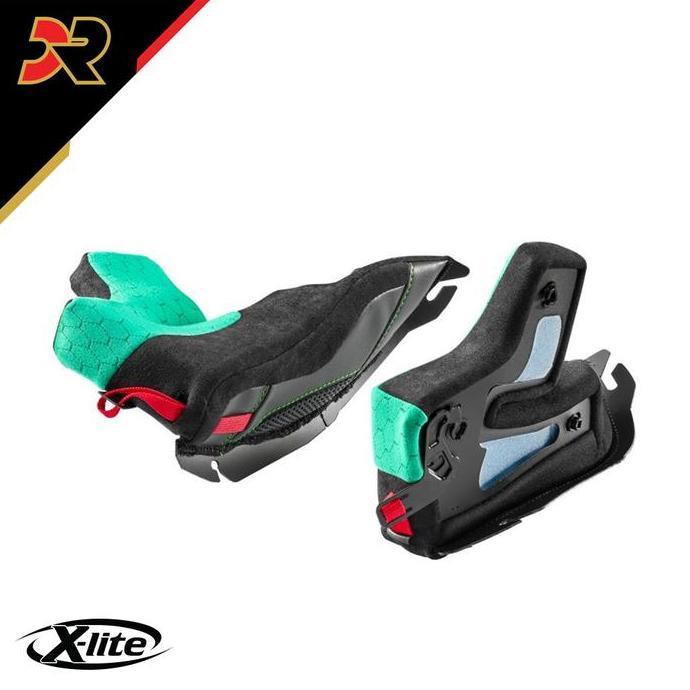 X-LITE CHEEK PADS X-803 ULTRA RS ULTRA RACING GREEN BUSA PIPI 803 X803 Terlaris