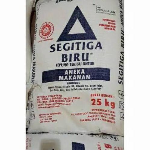 Tepung Terigu Segitiga Biru 25 Kg Per Pack 1 Karung