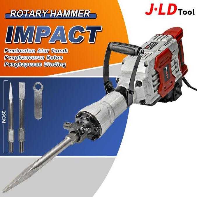 Promo Jld Mesin Jack Hammer Bobok Beton 1800W Demolition Hammer 100% Baru Asli Promo Gratis Pahat Pa