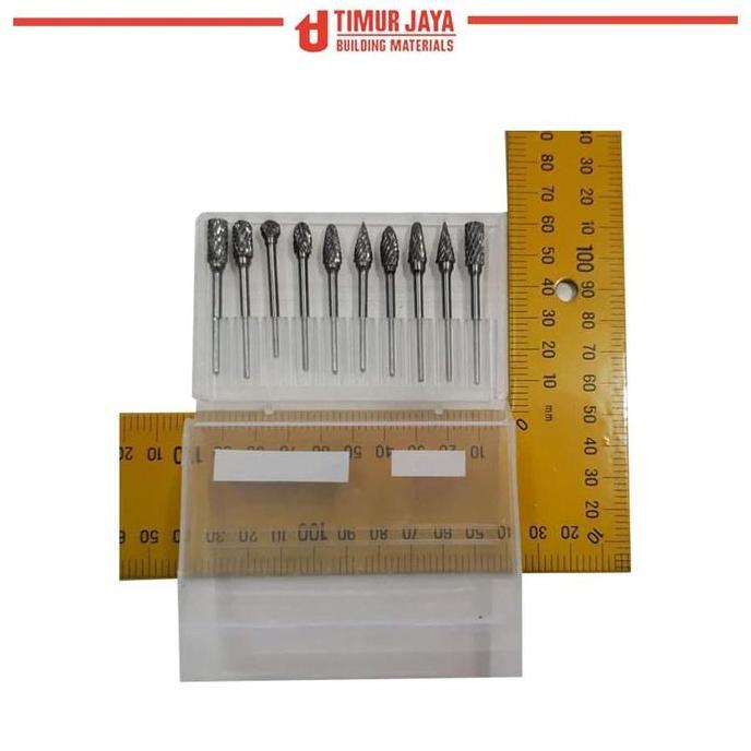 Murah Mata Bor 10 Cun Metal Tuner Mini Grinder Porting 3 Mm Carbidge Mollar
