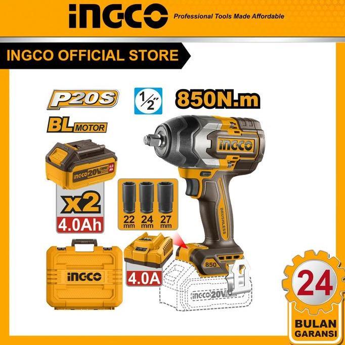 Sale Ingco 20V Bor Impact Cordless Baterai Lithium Dengan Baterai Dan Pengisi Daya - Model Ciwli2085