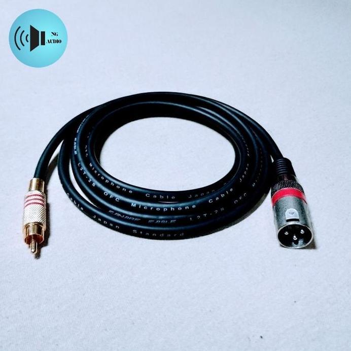 KABEL AUDIO MIXER TO POWER AMPLIFIER JACK CANON XLR MALE TO JACK RCA