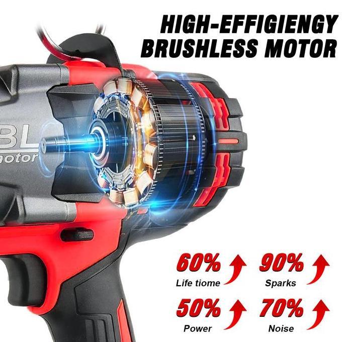 Sale Jld 2100Nm Impact Wrench Brushless 3/4"  High Torque Lmpact Spanner Kit Impact Wrench 128Vf Xtr