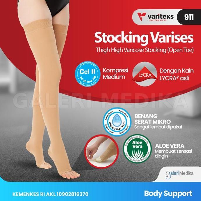 Variteks 911 Stoking Varises Medium Compression - Stoking Kesehatan