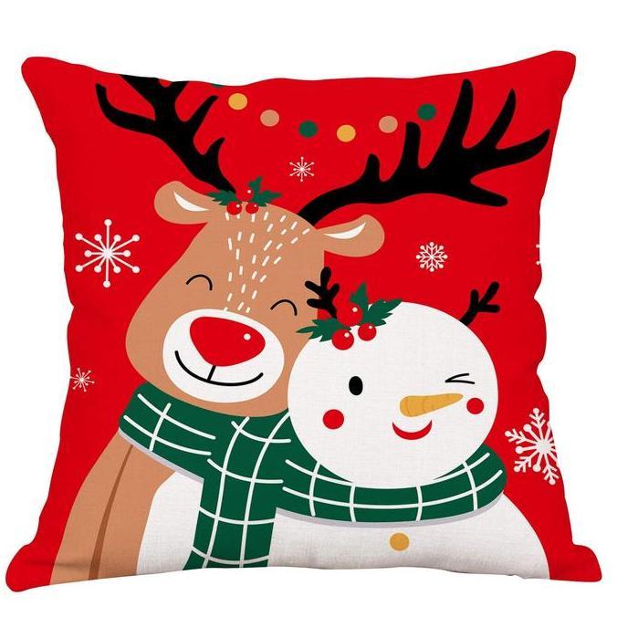 Sarung Bantal Sofa Motif Natal Christmas