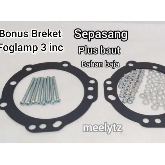 Ibright C990 - Sepasang Foglamp 3Inc  Ibright Upgrade Honda Dan Toyota Blue Lens C 990 Bonus Breket 