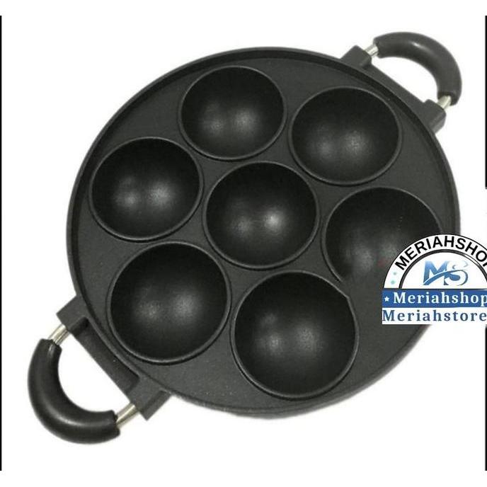 Cetakan kue 7 Lubang Cembung Cekung Q2 Martabak Serabi Pancake Cubit ARG