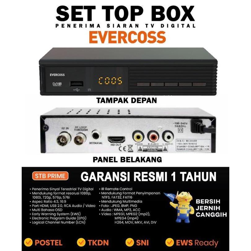 Set Top Box Evercoss Harga Grosir Garansi Resmi 