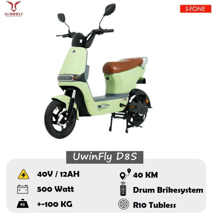 PROMO Sepeda Listrik Uwinfly - DF8 D8S Accu 48/12Ah - 48/20Ah