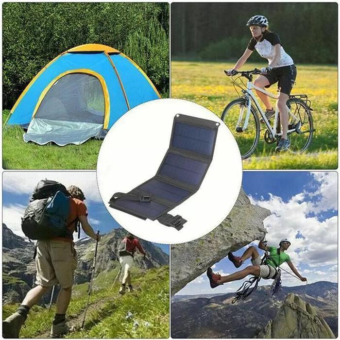 Solar Panel Charger Tenaga Surya Lipat 20W, Charger Lipat Solar Original Dan Terpercaya