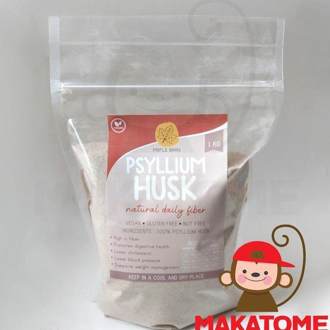 Psyllium Husk Powder Maple Barn 1 Kg 1000 Gr Diet Serat Alami Fibre