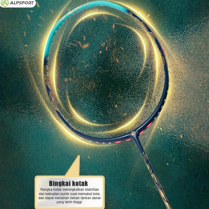 ALP-SPORTS ALP QY 2.0 Raket Badminton Profesional 4U 22-38lbs(standar 24 lbs) Teknologi Asimetris MX