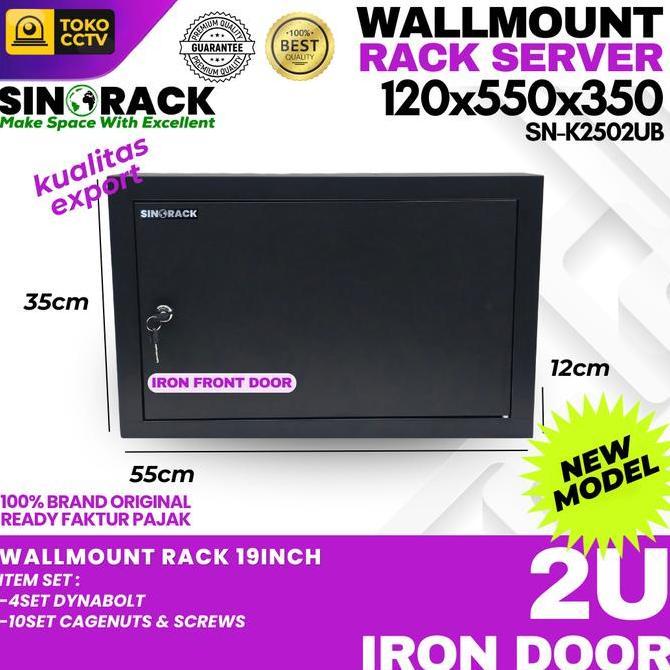 Wallmount Rack Server 2U, Rak Server Single Door 2U