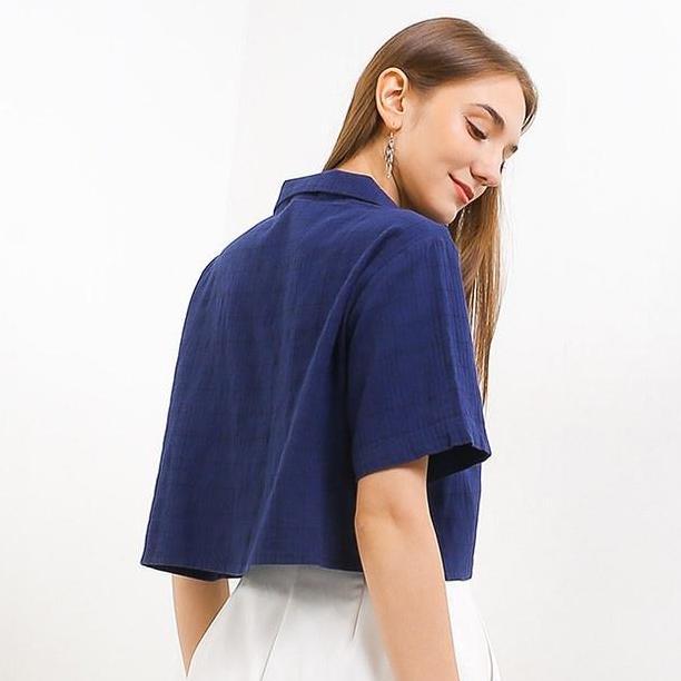 Hush Puppies Kemeja Wanita Ziona Navy