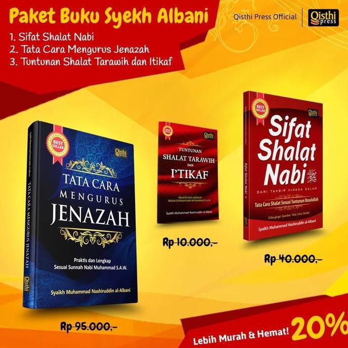 Buku Paket Buku Syekh Muhammad Nashiruddin Al-Albani (Sifat Sholat Nabi - Tuntunan Shalat Tarawih Da