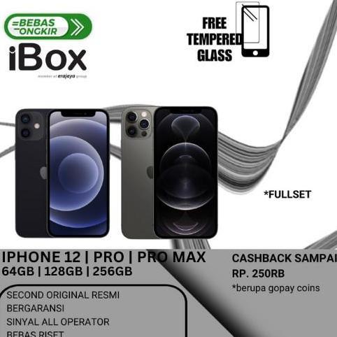 Terlaris Ibox | Iphone 12 | Pro | Pro Max 64Gb 128Gb 256Gb Second Resmi Ex Ibox