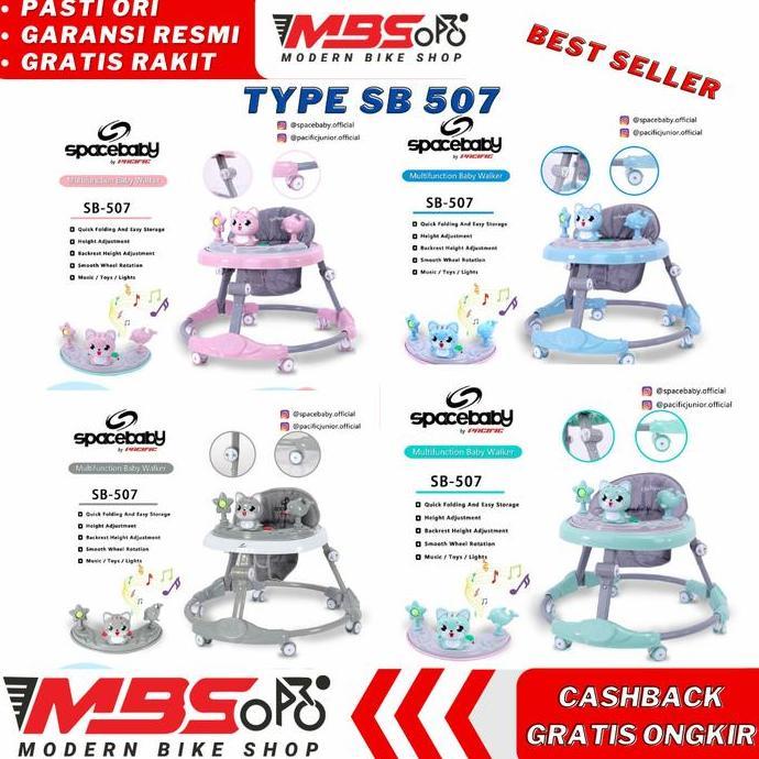 baby walker space baby sb 505 pacific
