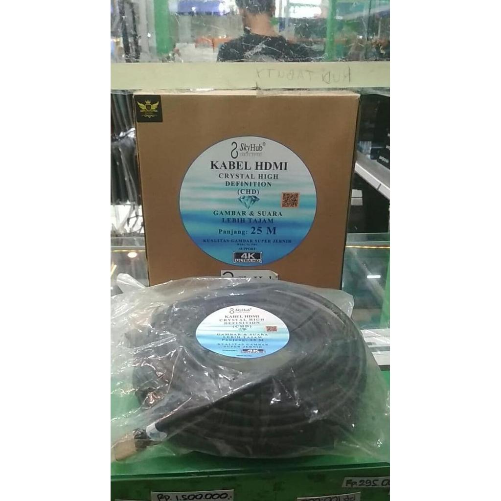 KABEL HDMI HITAM 4K SKYHUB 25Meter Kabel HDMI Support 4K Ultra HD