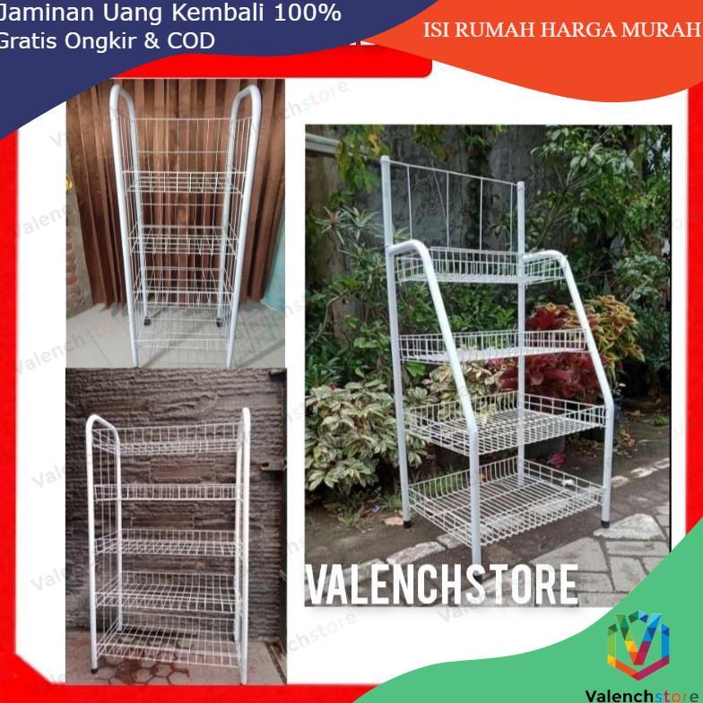 Rak chiki 4 Susun Serbaguna/Rak snack / rak serbaguna / rak dapur / Keranjang Roti /Keranjang Susun 