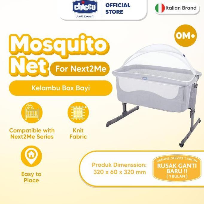 TERBARU CHICCO Mosquito Net for Next2Me Cribs / Kelambu Box Bayi Chicco Next 2 Me