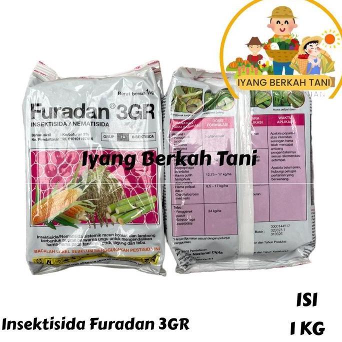 Furadan 3GR 1kg Insektisida Nematisida 1 kg Puradan Hama Kemasan Asli Tanaman