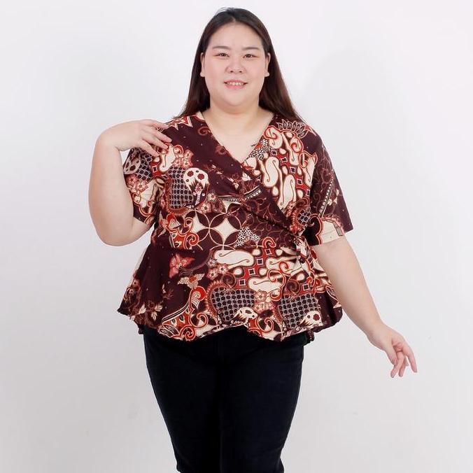 BLOUSE BATIK WANITA JUMBO BSIZE 628 A OVERSIZE XXL XXXL BAJU HAMIL