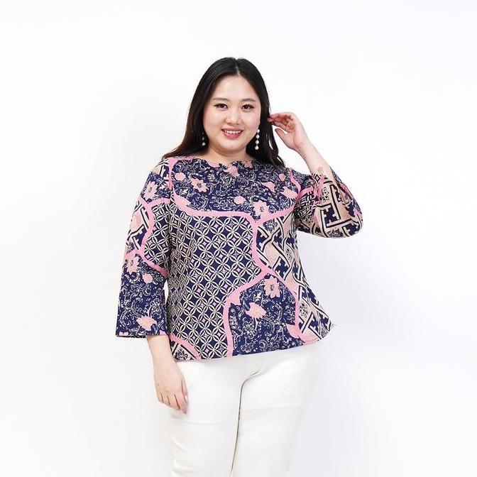 BAJU BLOUSE BATIK WANITA BSIZE JUMBO XXL XXXL 559 KERJA PESTA HAMIL