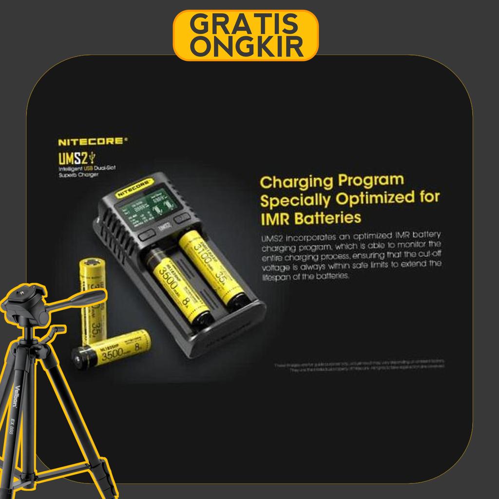Nitecore Ums2 Intelligent Usb 2 Slot Superb Charger