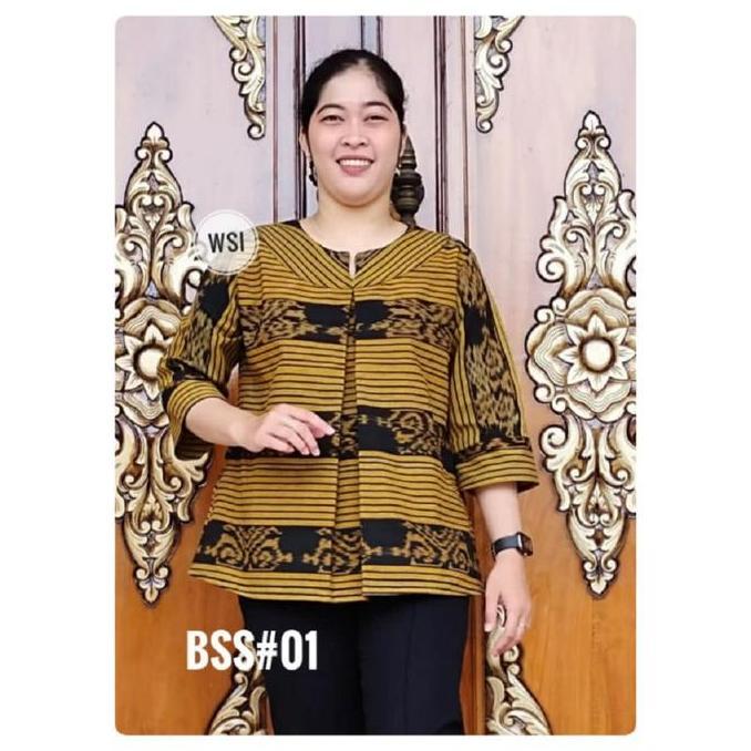 New Blouse Tenun Asli Jepara Lengan 7/8