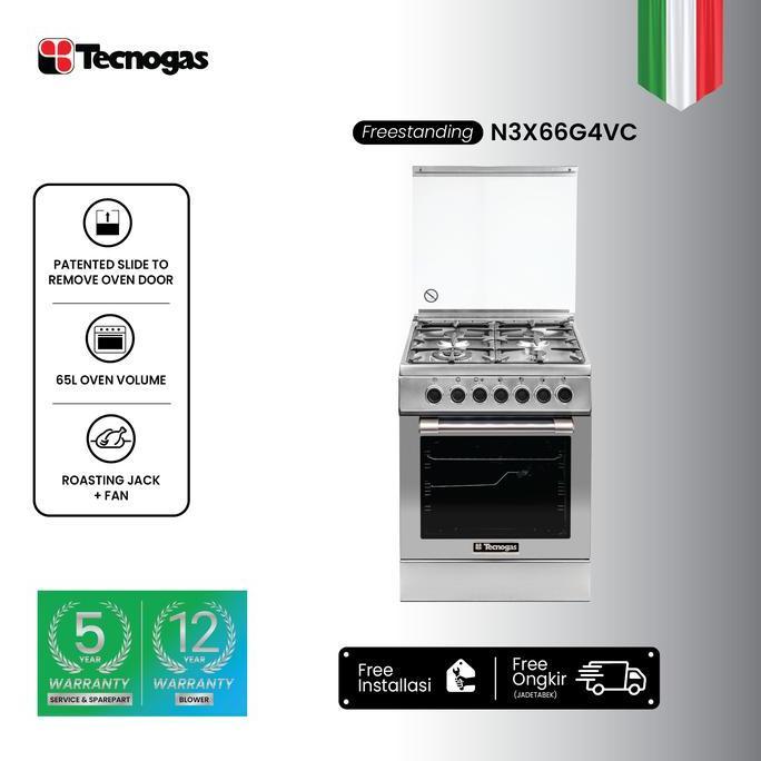TERBARU Tecnogas Kompor Free Standing N3X66G4VC BISA GRAB