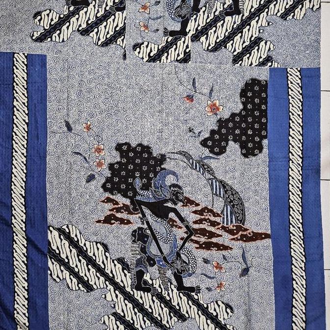 BATIK LAWASAN SUTRA BATIK TULIS POLA MOTIF WAYANG
