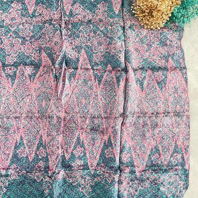 kain batik pastel khas trusmi cirebon bahan semi sutra viscose