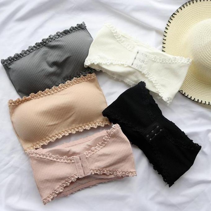 Murah BRA BH KEMBEN TANPA KAWAT DAN TALI WITH CUP BUSA MURAH COD BS421 Non COD