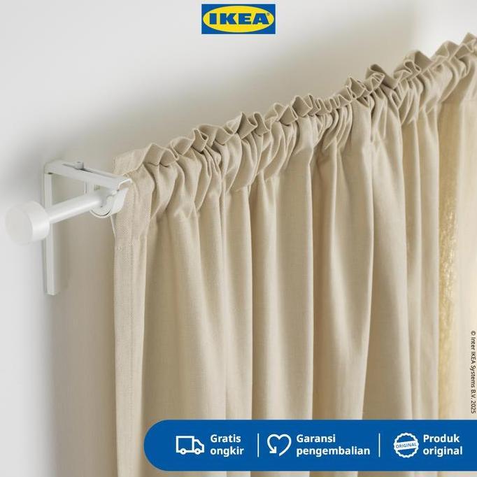 IKEA RACKA Batang Tirai Gorden/Jendela Adjustable 120-210cm Logam