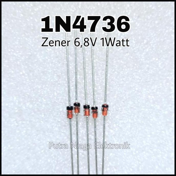 Murah (1) Zener 1N4736 1W 6.8V Dioda IN4736 1Watt 6,8V 6V8 putran1a