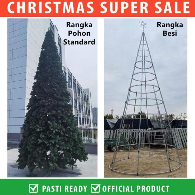Pohon Natal Besar Tinggi 5 Meter 17 feet Premium PVC Christmas Tree